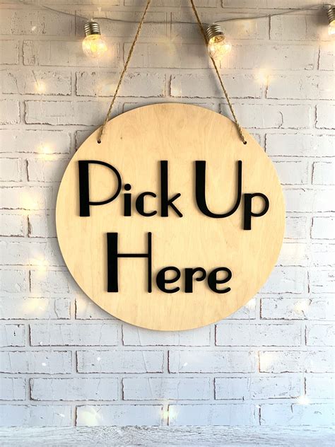 Pick Up Here Sign Restaurant Sign Wooden Sign Business Sign Etsy
