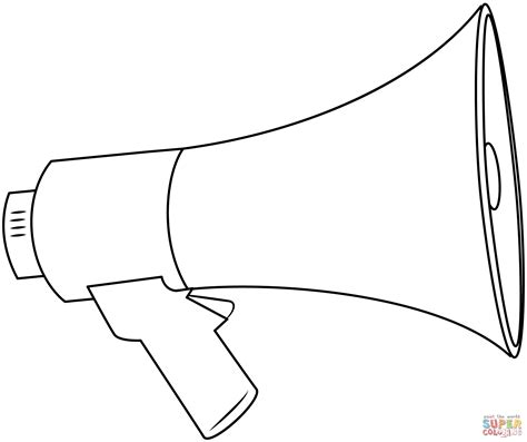 Megaphone Coloring Page Free Printable Coloring Pages Coloring Home