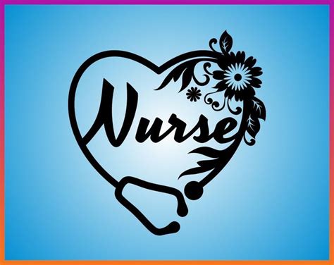 Nurse Life svg Floral Stethoscope Nurse SVG file cricut silhouette iron
