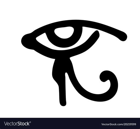 Egyptian Eye Of Horus Symbol Religion And Myths Vector Image