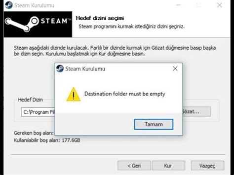 Fortnite directory must be empty error and how to fix it. Steam destination folder must be empty hatası - YouTube