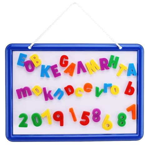 Edukid Toys Double Sided Chalk And White Board With Abc Magnets For