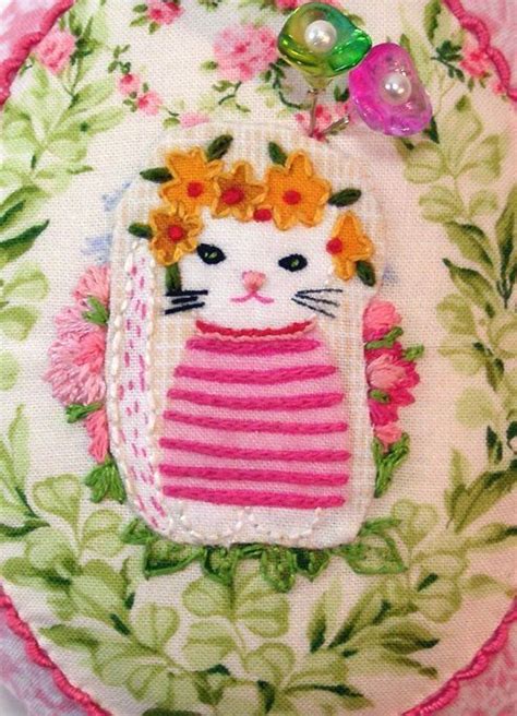 pincushion here kitty kitty pincushion hand made with hand here kitty kitty pin cushions