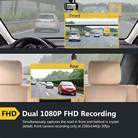 Dual Dash Cam Z Edge Z3d 27 Screen Dual 1920 X 1080p Dash Cam Front