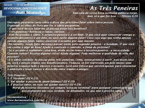 As Três Peneiras Da Fofoca