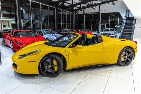 Race investment & stock information. Used 2013 Ferrari 458 Spider - Original MSRP $333k+ Loaded! CARBON FIBER RACING PACKAGE! For ...