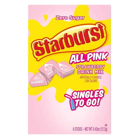 Starburst Singles To Go Powdered Drink Mix All Pink Strawberry 3