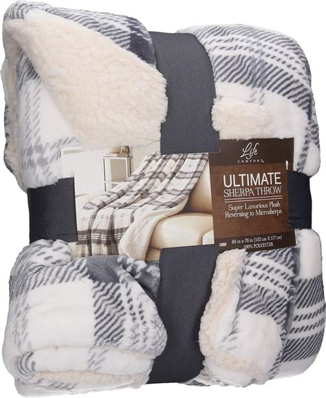 Life Comfort Ultimate Sherpa Throw Luxurious Plush