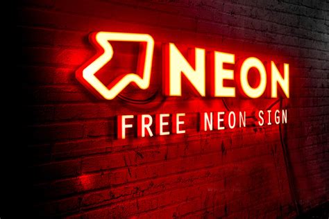 Neon Lights Ii Neon Text And Logo Mockup