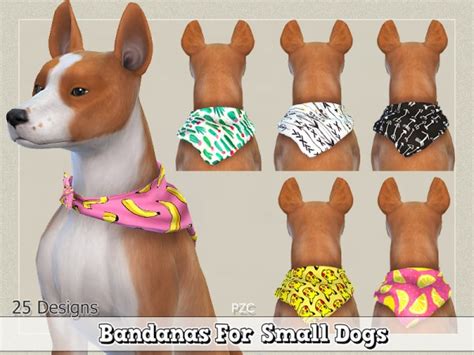 The Sims Resource Bandanas For Small Dogs By Pinkzombiecupcakes Sims