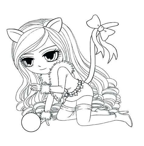 Anime Cat Chibi Coloring Pages 1923771