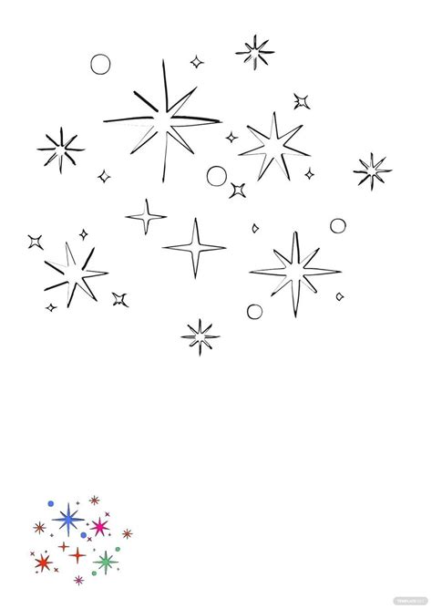 Colorful Sparkle Coloring Page in PDF - Download | Template.net