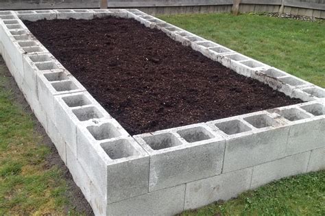 How To Build A Raised Flower Bed With Concrete Blocks