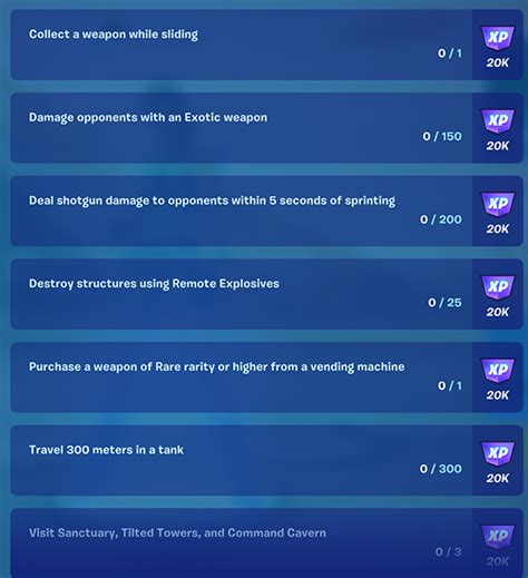 Fortnite Chapter 3 Season 2 Week 2 Quests Sliding Exotic Weapons
