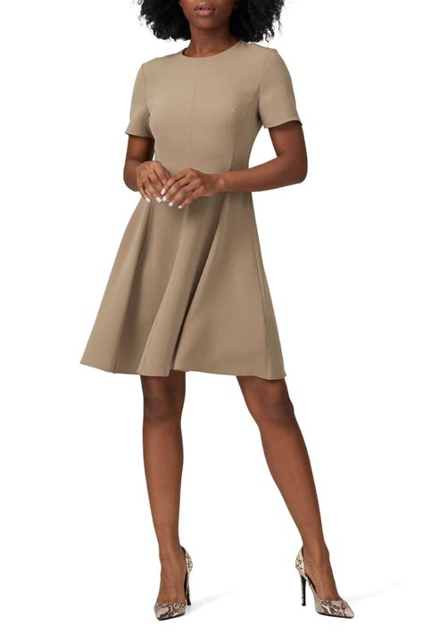 Khaki Paneled Dress By Theory For 55 Rent The Runway
