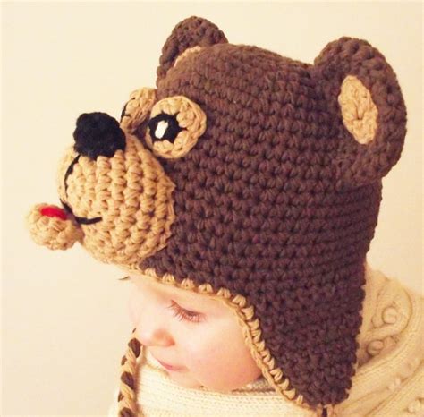 Crochet Pattern Earflap Bear Hat Crochet Pattern Baby Etsy