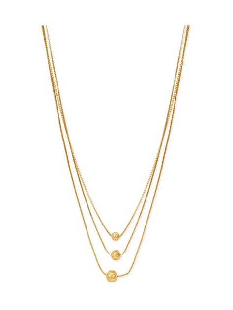 Buy Mia By Tanishq 22k Gold Luminous Triple Layer Chain For Women