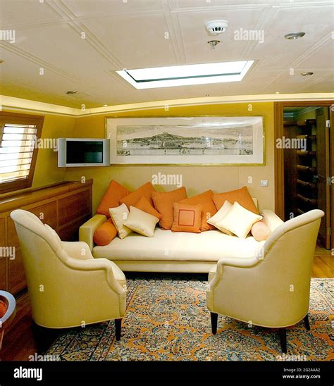 A Reading Area Aboard Mirabella V The World Largest Single Masted Yacht
