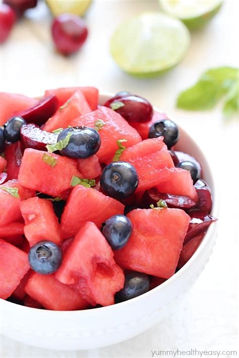 Consider the small talk at your next cookout taken care of, courtesy of food & wine. Watermelon Fruit Salad - Yummy Healthy Easy