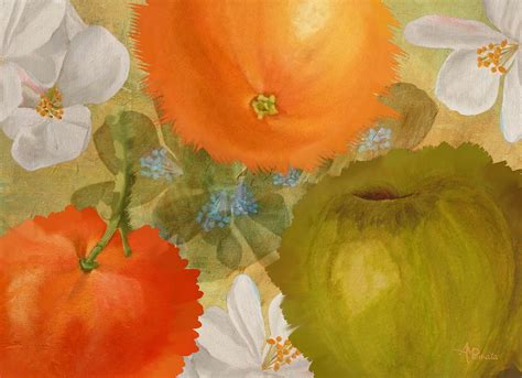 Abstract Fruits Painting By Angeles M Pomata Fine Art America