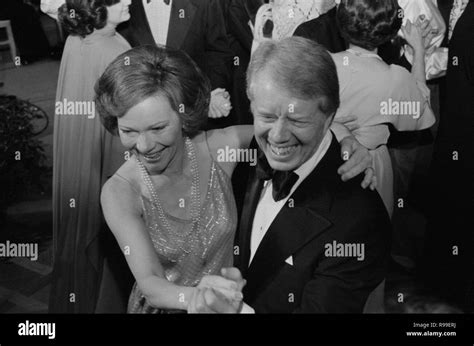 President Jimmy Carter And First Lady Rosalynn Carter Dance At A White House Congressional Ball