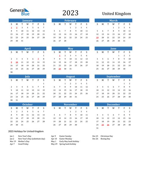 Free 2023 Printable Yearly Calendar With Holidays 12 Templates
