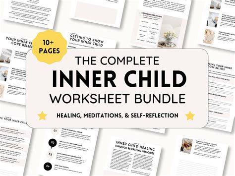 Inner Child Worksheet Bundle Worksheets For Healing Therapy Etsy