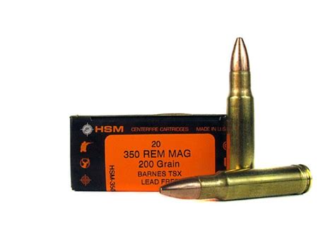 Hsm 350 Remington Magnum 200 Gr Barnes Tsx Lead Free Box Of 20
