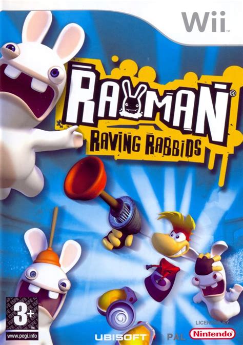 Rayman Raving Rabbids 2006 Wii Box Cover Art Mobygames