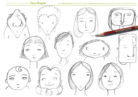 Face Shapes Explore Character Using 9 Simple Shapes Nina Rycroft