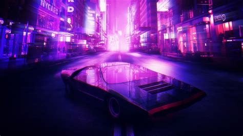 1920x1080 1920x1080 Retro Style Car 1980s City Synthwave Bertone Alfa