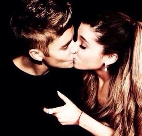 Ariana Grande And Justin Bieber Kissing On The Lips