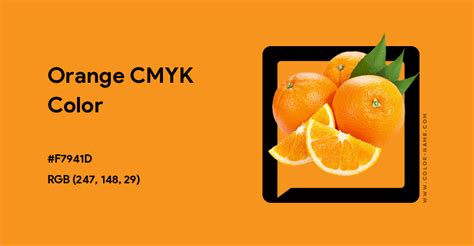 Orange Cmyk Color Hex Code Is F7941d