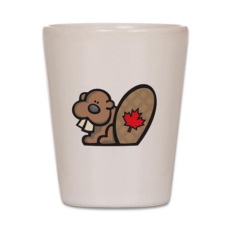 Cute Canadian Beaver Shot Glass By Doonidesigns