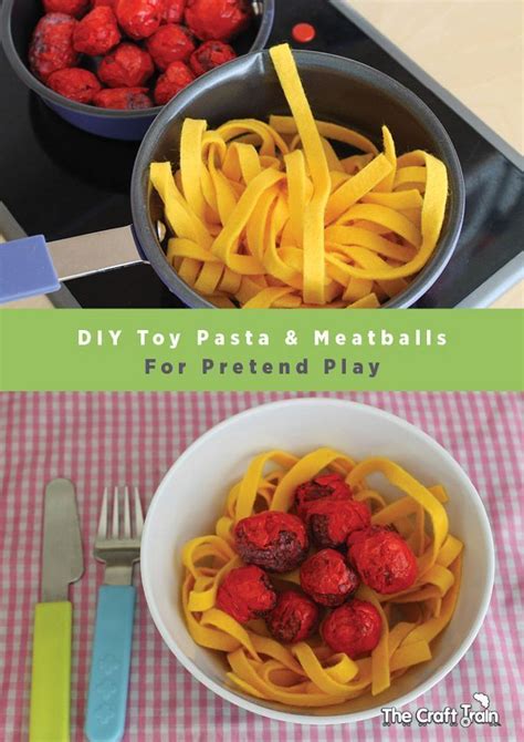 Diy Toy Pasta And Meatballs For Pretend Play Felt Food Felt Play