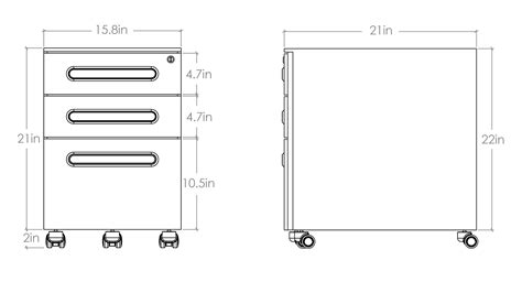 Kitchen cabinet dimensions (height and depth) tend to be standard across the industry. Filing Cabinet Dimensions | Standingdesktopper.com