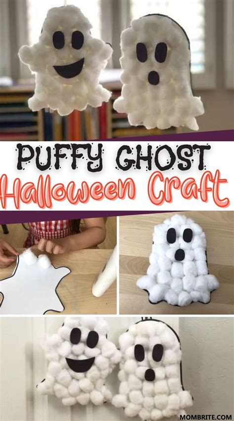 Easy Puffy Ghost Craft For Halloween Fun