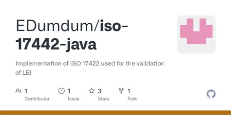 Github Edumdumiso 17442 Java Implementation Of Iso 17422 Used For