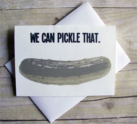 We Can Pickle That Portlandia Greeting Card By Aloucreations 3 75 Pickles Canning Vegan