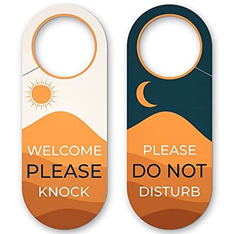 Please Do Not Disturb Door Hanger Sign Welcome Please Knock 2 Pack