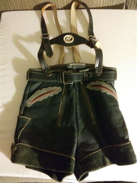 1960s vintage leather lederhosen shorts german octobe… gem