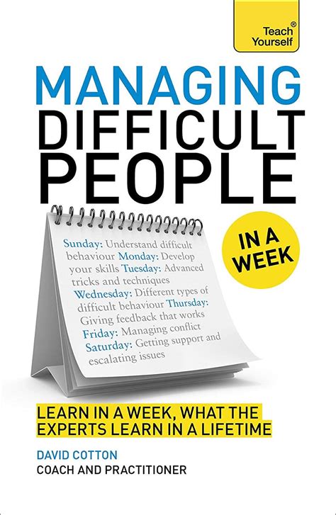 Managing Difficult People In A Week Teach Yourself Ebook David Cotton