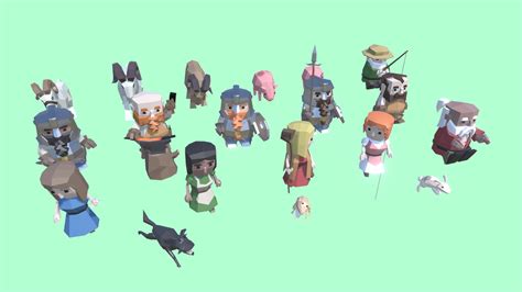Low Poly Characters Download Free 3d Model By Gigok Aee6cd7 Sketchfab