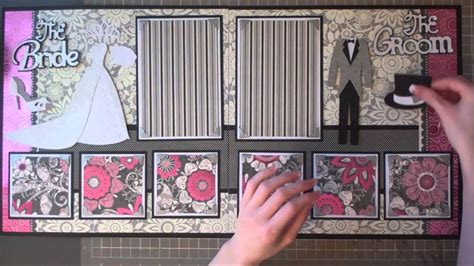 Faith Abigail Designs Wedding Album Series Bride And Groom Double Scrapbook Layout Youtube