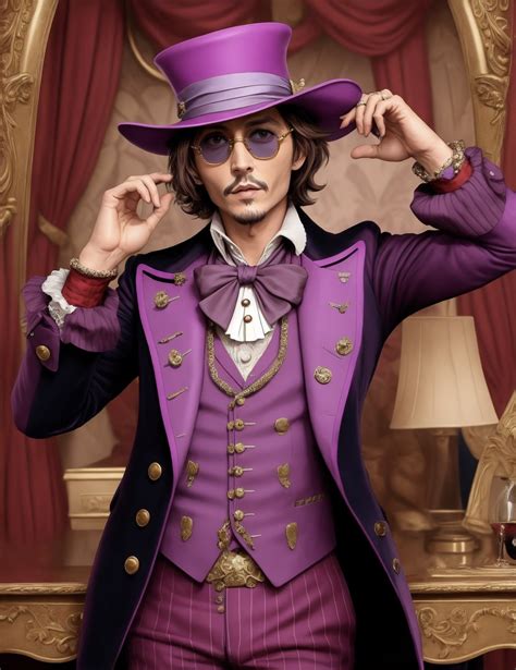 Johnny Depp As Willy Wonka Enhanced Classic Version Raiart