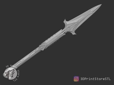 3D File Spear Of Leonidas From Assassins Creed Odyssey Fan Art 3D