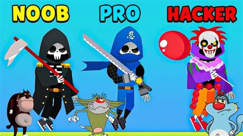 Noob Vs Pro Vs Hacker Death Incoming Android Ios Oggy And Jack Youtube