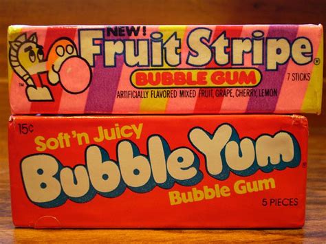Fruit Stripe And Bubble Yum Gum 1970s Childhood Childhood Memories