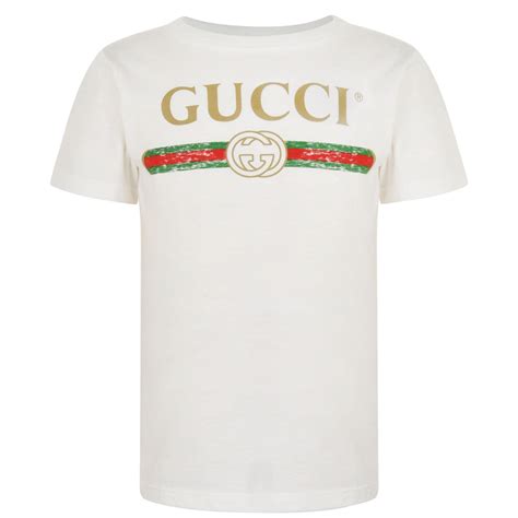 Gucci Childrens Fake Logo T Shirt Kids Regular Fit T Shirts
