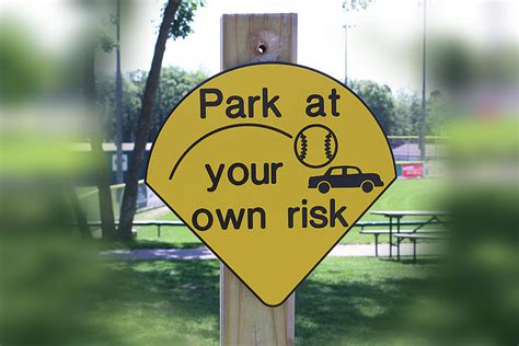 Parking Risk Ballpark Sign Beacon Athletics